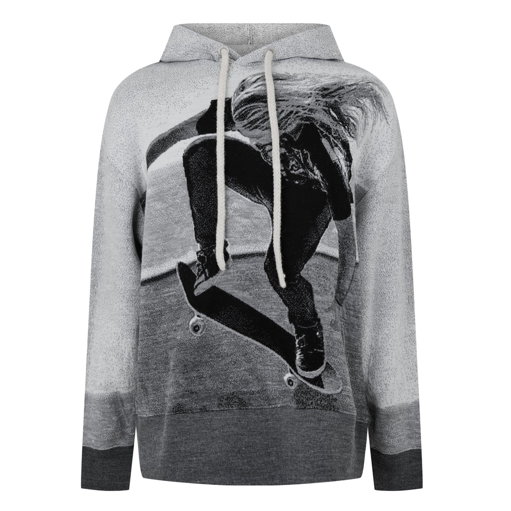 Palm Angels Skater Graphic Hoodie - Melange Grey